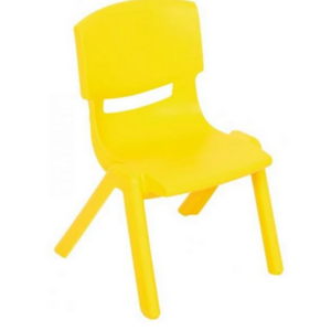 Chaise enfant en plastique jaune, Robuste, légère et facile à nettoyer, Parfaite pour la chambre ou la salle de jeux