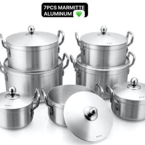 Ensemble de casseroles en aluminium de 7 pièces