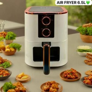 Friteuse à air 6,5L, La cuisine saine et délicieuse à portée de main, Cuisinez des plats sains et délicieux sans ajout de graisse