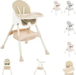Chaise haute évolutive 2 en 1, De la chaise haute à la chaise enfant, accompagne la croissance de votre bébé. Confortable et pratique – Image 4