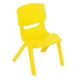 Chaise enfant en plastique jaune, Robuste, légère et facile à nettoyer, Parfaite pour la chambre ou la salle de jeux – Image 2