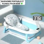 Baignoire pliable pour bébé, Offrez à votre bébé un bain relaxant dans notre baignoire ergonomique. Sa forme arrondie et son fond antidérapant assurent un confort et une sécurité optimaux – Image 3
