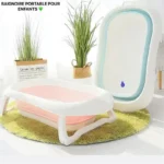 Baignoire pliable pour bébé, Offrez à votre bébé un bain relaxant dans notre baignoire ergonomique. Sa forme arrondie et son fond antidérapant assurent un confort et une sécurité optimaux – Image 4