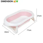 Baignoire pliable pour bébé, Offrez à votre bébé un bain relaxant dans notre baignoire ergonomique. Sa forme arrondie et son fond antidérapant assurent un confort et une sécurité optimaux – Image 2