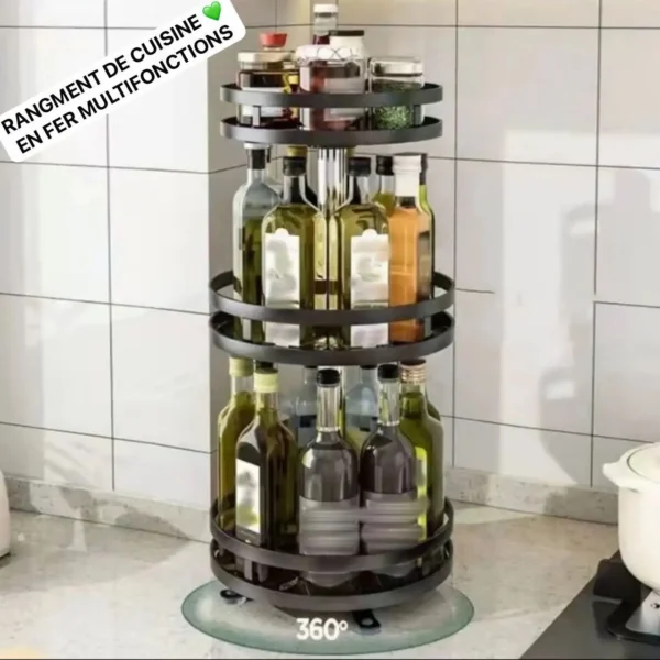 Etagère à épices rotative, Un incontournable pour une cuisine bien organisée – Image 3