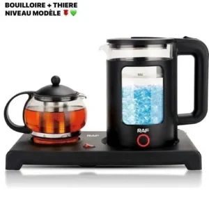 Bouilloire et théière combinée, Préparez votre thé préféré avec notre ensemble haut de gamme, Bouilloire et théière élégantes pour des infusions parfaites,