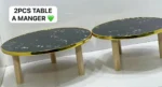 Ensemble de 2 tables basses rondes au design moderne – Image 4