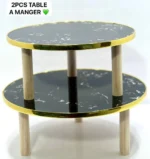 Ensemble de 2 tables basses rondes au design moderne – Image 3