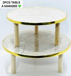 Ensemble de 2 tables basses rondes au design moderne