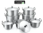 Ensemble de casseroles en aluminium de 7 pièces – Image 2