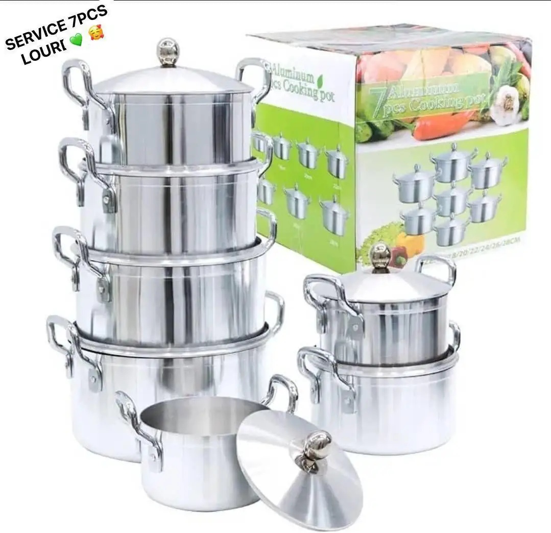 IMG-20240812-WA0041 Ensemble de casseroles en aluminium de 7 pièces – Image 1