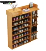 Range-chaussures en bois, Optimisez l'espace dans votre entrée grâce à ce range-chaussures compact et design