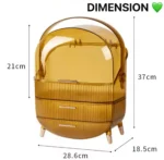 Boîte à cosmétiques, Sublimez votre espace avec cette boîte à cosmétiques au design rétro et chic – Image 4