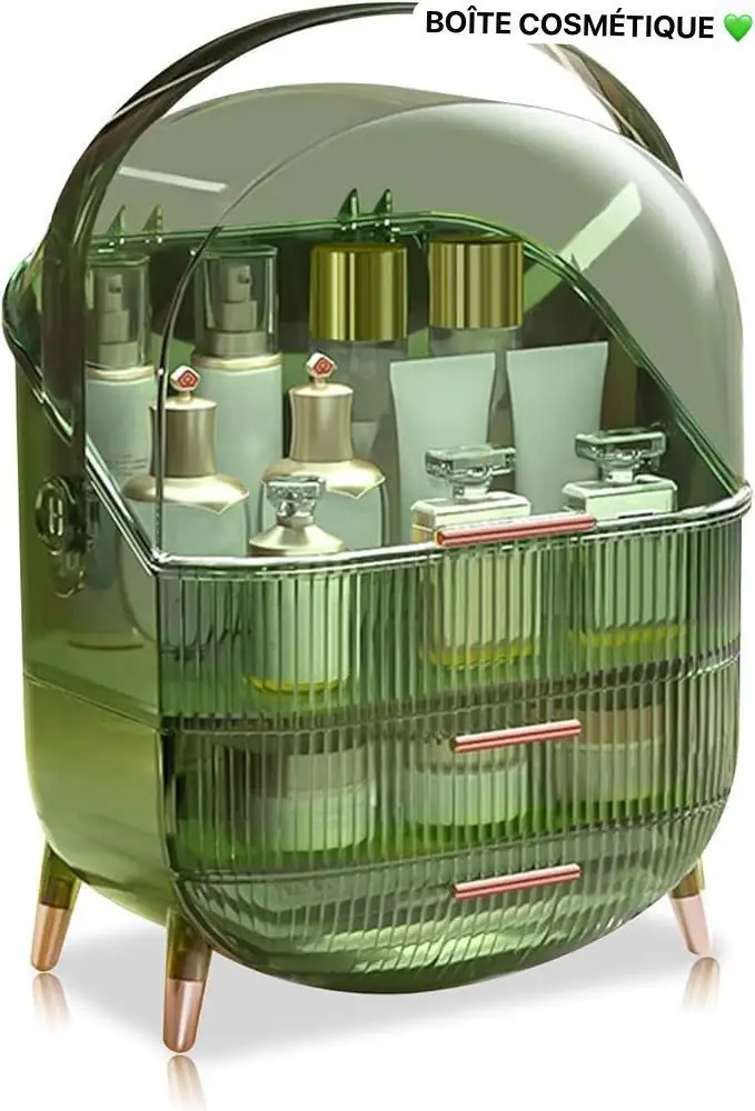 IMG-20240814-WA0079 Boîte à cosmétiques, Sublimez votre espace avec cette boîte à cosmétiques au design rétro et chic – Image 1
