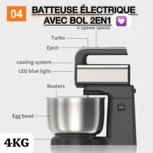 Batteuse électrique, Sublimez vos pâtisseries avec notre batteuse électrique multifonction
