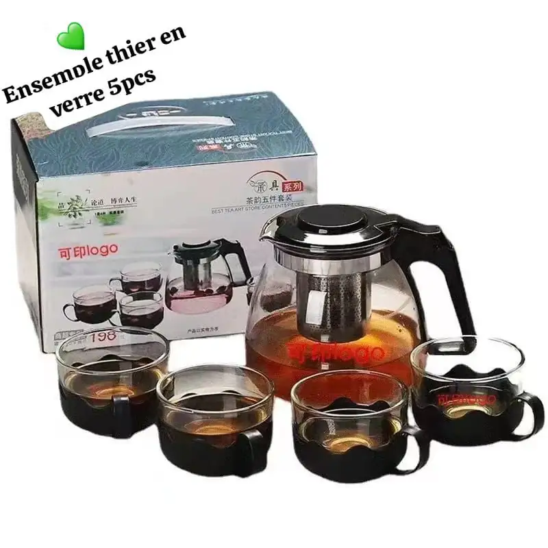 IMG-20240828-WA0269 Ensemble théière en verre 5 pièces, Un ensemble théière complet pour les amateurs de thé – Image 1
