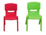 Chaise enfant en plastique jaune, Robuste, légère et facile à nettoyer, Parfaite pour la chambre ou la salle de jeux
