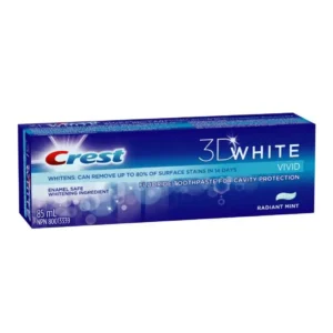 Dentifrice Crest 3D White Vivid, Pour un sourire plus blanc et plus sain au quotidien