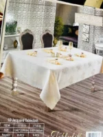 Ensemble de nappes et serviettes 9 pièces, Sublimez votre table avec notre ensemble nappe et serviettes de luxe – Image 2