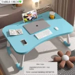 Table pliante multifonction, Cette table pliante est conçue pour offrir une surface de travail stable et plane, même sur un lit ou un canapé – Image 5