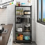Etagère en fer à 5 niveaux, Idéale pour toutes les pièces, Maximisez votre espace de rangement – Image 3