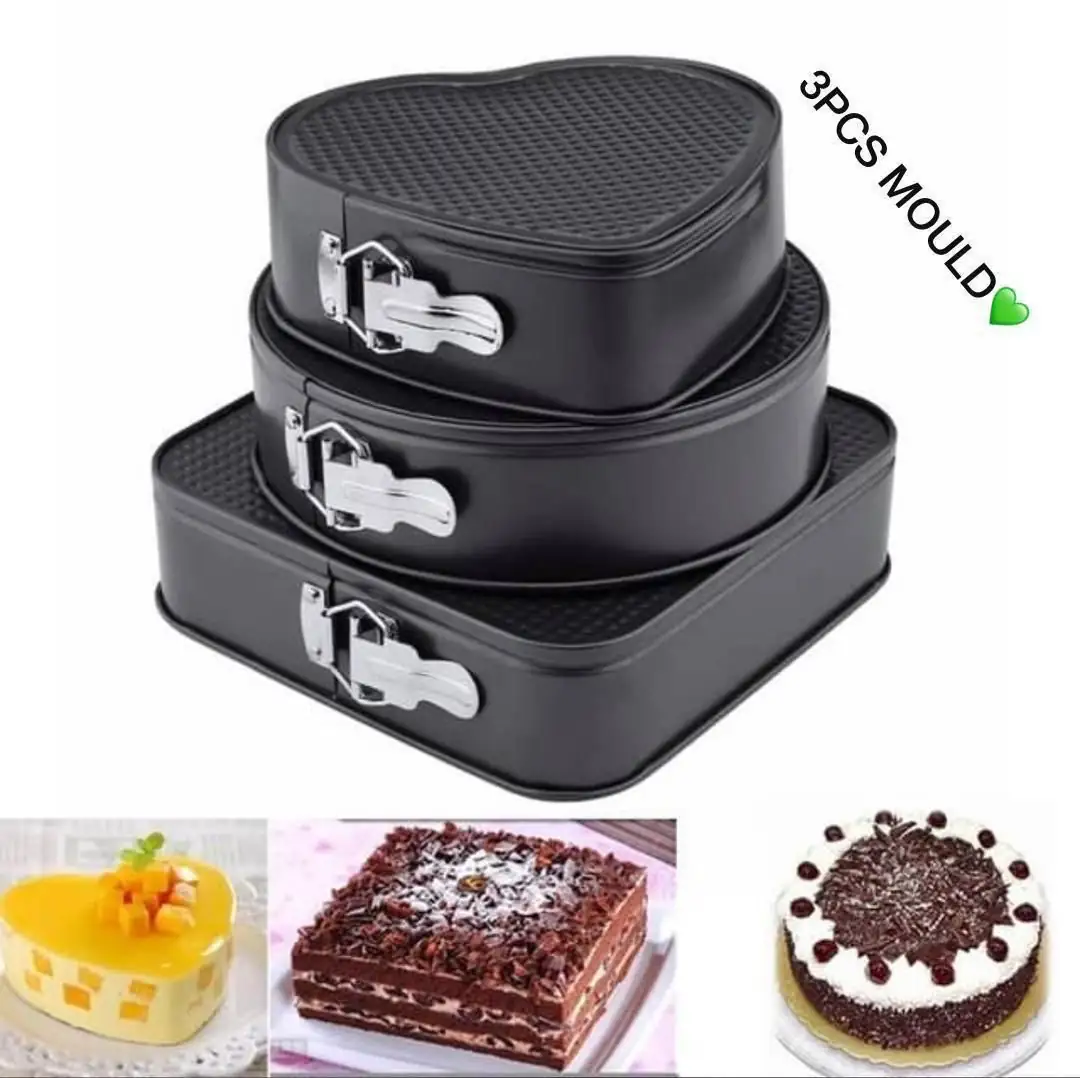 IMG-20240901-WA0243 Moules à gâteau en forme de cœur, carré et cercle, Parfaits pour réaliser des gâteaux d'anniversaire originaux, des entremets délicats ou des mousses onctueuses – Image 1