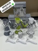 Râpe multifonction 4-en-1, Râpez, émincez, hachez en un clin d'œil avec notre râpe 4-en-1, Parfaite pour préparer vos salades, vos gratins et vos plats préférés – Image 4