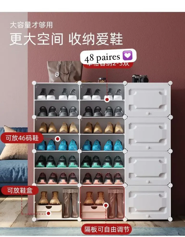 Etagère à chaussures modulable vous permet de ranger jusqu'à 48 paires et de gagner un espace précieux, dites adieu au désordre et retrouvez un intérieur propre et rangé