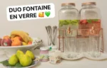 Fontaine à boisson en verre de 5L est parfaite pour vos apéritifs, barbecues et autres événements, Servez vos boissons préférées avec cette fontaine à la fois esthétique et fonctionnelle – Image 6