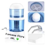 Fontaine filtrante 16L vous offre une eau fraîche et saine en toute simplicité, Cette fontaine filtrante élimine les impuretés et améliore le goût de votre eau