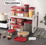 Ensemble de 10 boîtes de conservation hermétiques vous permet de stocker vos aliments en toute fraîcheur – Image 5