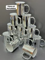 Ensemble de 12 tasses en porcelaine dorée, Un éclat luxueux pour des moments de partage uniques – Image 2