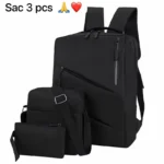 PANNY Sac à dos de loisirs, Léger, Trois pièces, Couleur unie, Sac d'ordinateur, Sac d'affaires, Imperméable, Décontracté, Sac assorti – Image 2