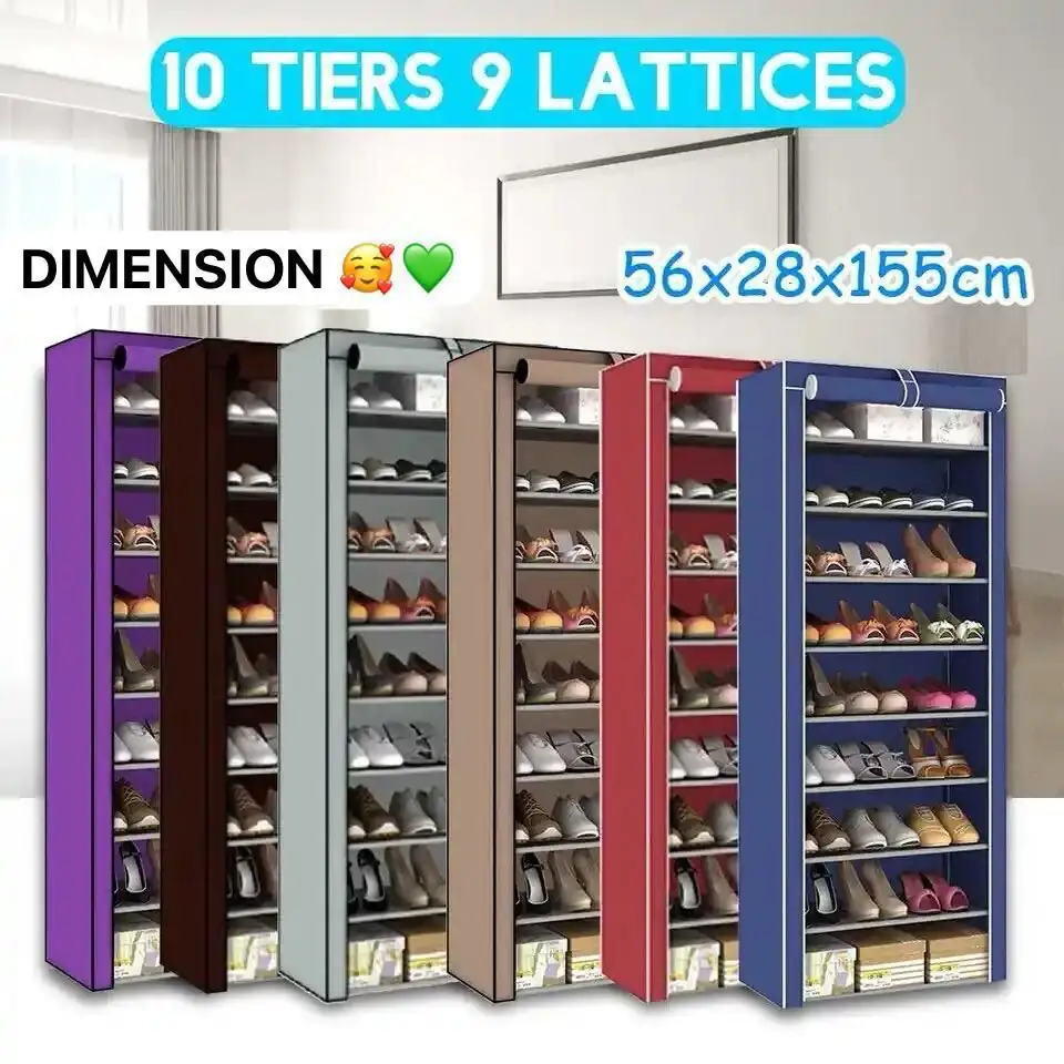 IMG-20240924-WA0121 Range-chaussures, Rangez toutes vos chaussures avec style grâce à cet élégant rangement à 10 niveaux ! Compact et pratique, s'adapte à tous les intérieurs – Image 1