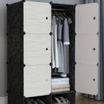 Armoire 2 battants avec range-chaussures, Organisez votre espace avec style grâce à notre armoire 2 battants, Pratique et design, elle allie rangement optimisé et esthétisme