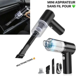 Mini Aspirateur sans fil, Votre allié pour une voiture toujours propre, puissant et pratique, aspire tout ce qui vous gêne