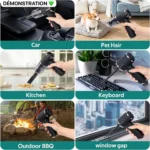 Mini Aspirateur sans fil, Votre allié pour une voiture toujours propre, puissant et pratique, aspire tout ce qui vous gêne – Image 4