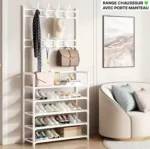 Porte-manteau avec range-chaussures est la solution idéale pour gagner de la place et garder vos affaires à portée de main, Organisez votre entrée avec style – Image 3