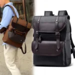 Sac à dos en simili cuir, Style vintage, praticité moderne, Parfait pour le quotidien et les voyages, Grand format, nombreux compartiments, Un compagnon idéal pour le travail ou les loisirs – Image 2