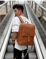 Sac à dos en simili cuir, Style vintage, praticité moderne, Parfait pour le quotidien et les voyages, Grand format, nombreux compartiments, Un compagnon idéal pour le travail ou les loisirs – Image 12