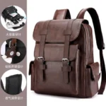 Sac à dos en simili cuir, Style vintage, praticité moderne, Parfait pour le quotidien et les voyages, Grand format, nombreux compartiments, Un compagnon idéal pour le travail ou les loisirs