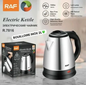 Bouilloire électrique en acier inoxydable 2L, Rapide, efficace et élégante, Parfaite pour un usage quotidien, Faites bouillir l'eau en un temps record
