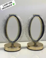 Lampe de table en cristal LED, Élégance et luminosité pour votre intérieur, Design moderne, lumière tamisée, Lampe décorative, Crée une ambiance chaleureuse et raffinée, Parfaite pour la chambre ou le salon – Image 5