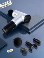 Pistolet de massage, Soulagez vos douleurs musculaires en un clin d'œil avec notre pistolet de massage multifonction, Idéal pour les sportifs, les personnes actives et celles qui recherchent une détente profonde – Image 3