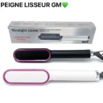 Peigne lisseur GM allie douceur et efficacité pour des cheveux lisses et brillants en un seul passage, Lissez, démêlez, sublimez, Le peigne lisseur GM, c'est la solution rapide et sans effort pour une chevelure de rêve – Image 3
