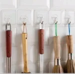 Crochets adhésifs transparents, Pack de 12, Installation facile sans perçage, Parfaits pour la salle de bain, la cuisine, le bureau, Résistants à l'eau et à l'humidité – Image 4