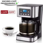Cafetière programmable 12 tasses, Réveillez-vous avec l'arôme du café frais, Facile à utiliser, elle vous permet de programmer votre café à l'avance et de profiter d'un délicieux café chaque matin – Image 3