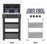 Cuisinière à gaz 4 feux avec four, compacte, polyvalente et design, Découvrez notre cuisinière à gaz 4 feux avec four, idéale pour les petits espaces, combine praticité et esthétique pour une cuisine facilitée