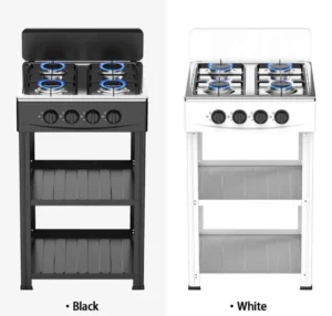 Cuisinière à gaz 4 feux avec four, compacte, polyvalente et design, Découvrez notre cuisinière à gaz 4 feux avec four, idéale pour les petits espaces, combine praticité et esthétique pour une cuisine facilitée
