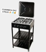 Cuisinière à gaz 4 feux avec four, compacte, polyvalente et design, Découvrez notre cuisinière à gaz 4 feux avec four, idéale pour les petits espaces, combine praticité et esthétique pour une cuisine facilitée – Image 2